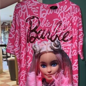 Barbie, One size, pink color with shiny bling sequins
